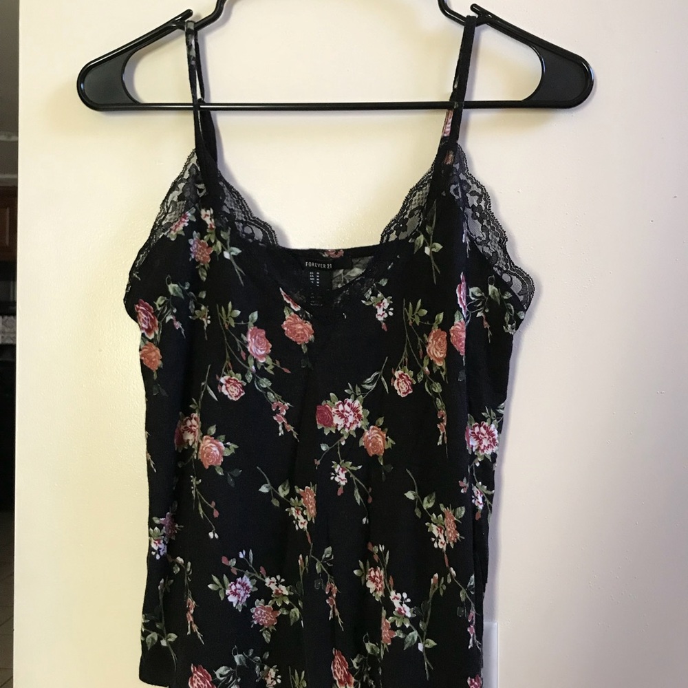 Forever 21 Floral/Laced Top